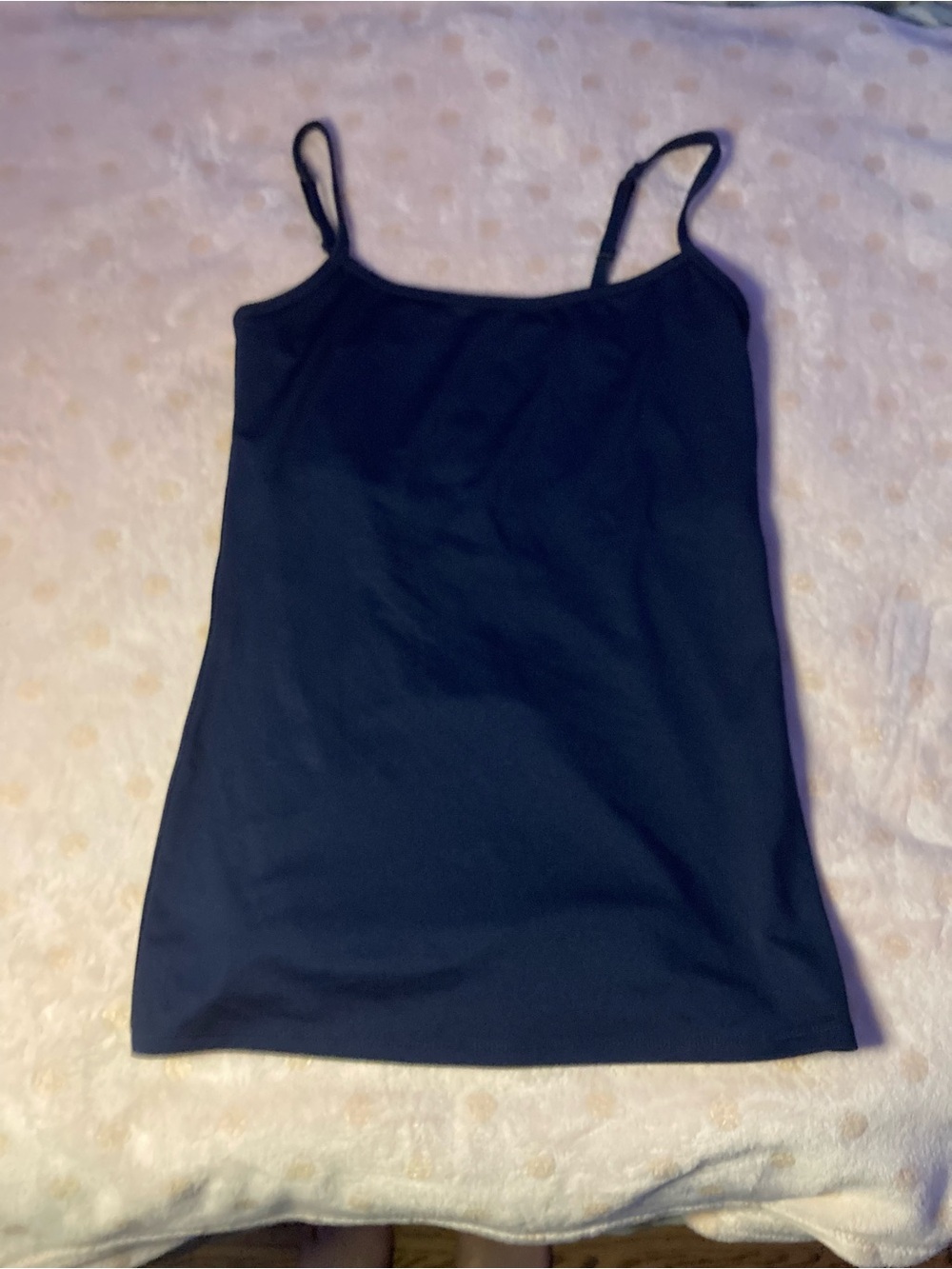 New York & Company Navy Slim Camisole